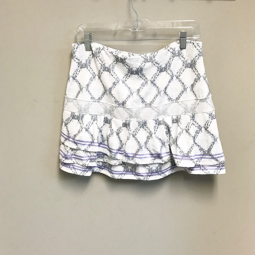 LUCKY IN LOVE Tennis skirt. Snake print. SZ 12